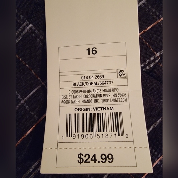 Target, Skinny Ankle Stretch Capri Size 16R - Picture 3 of 9